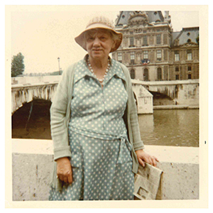 Madeleine Smith stayed connected to SIU by sending postcards during her travels abroad.